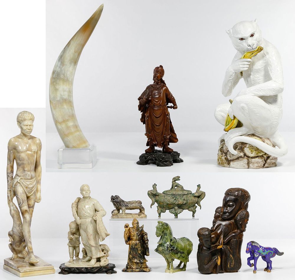 Lot 367: Asian and African Figurine Assortment