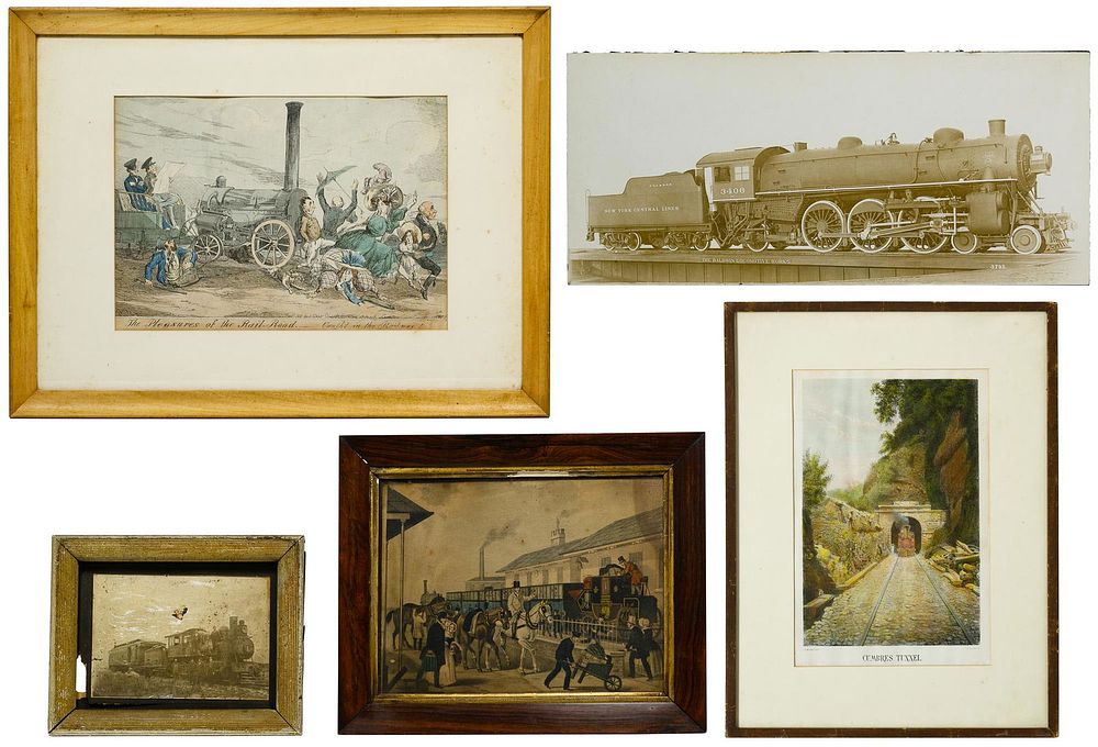 Lot 422: Train Print and Photograph Assortment