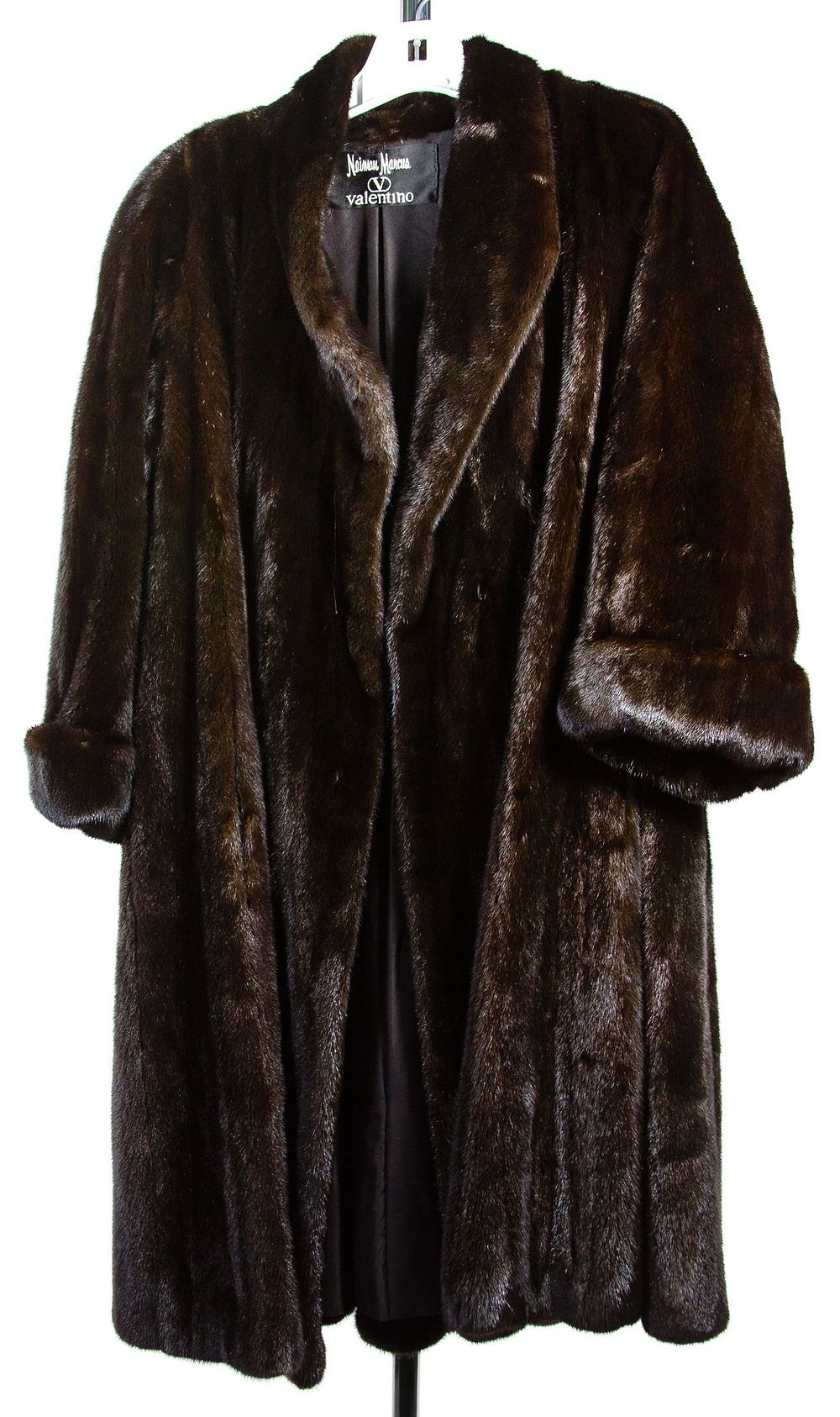 Lot 445: Neiman Marcus Black Mink Coat and Hat