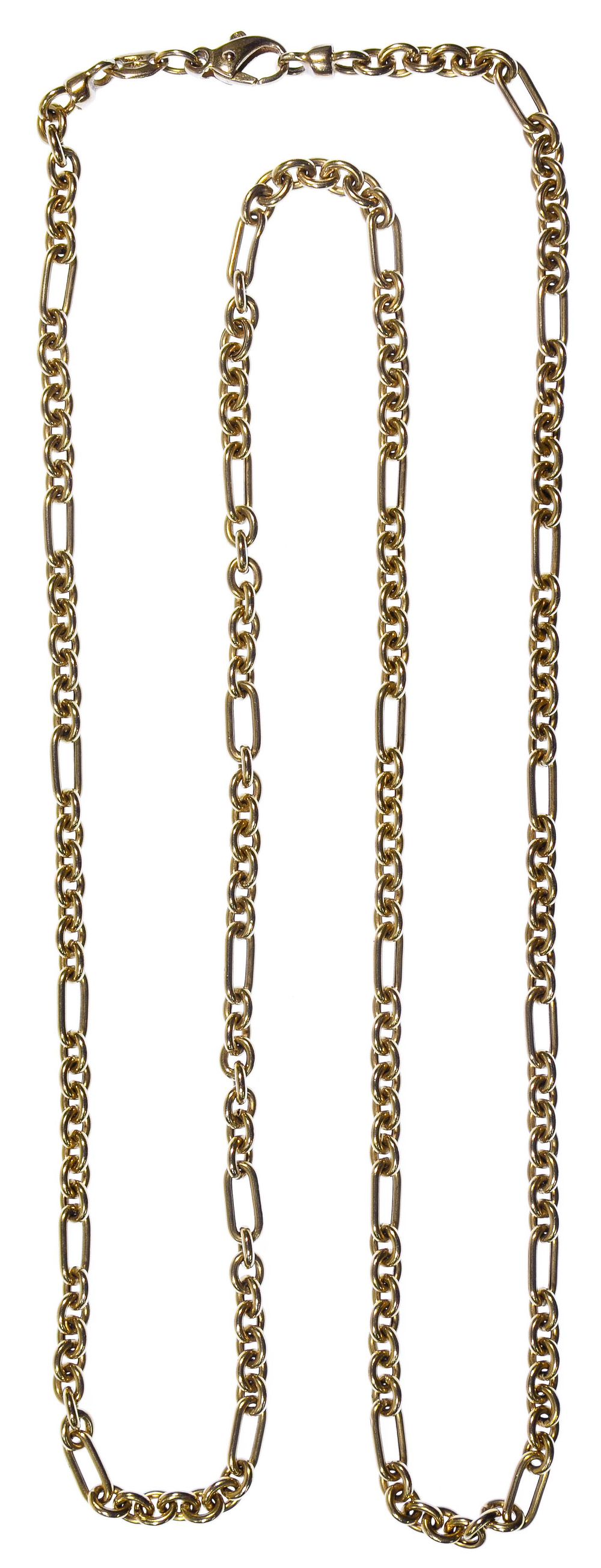 Lot 494: 14k Gold Figaro Chain