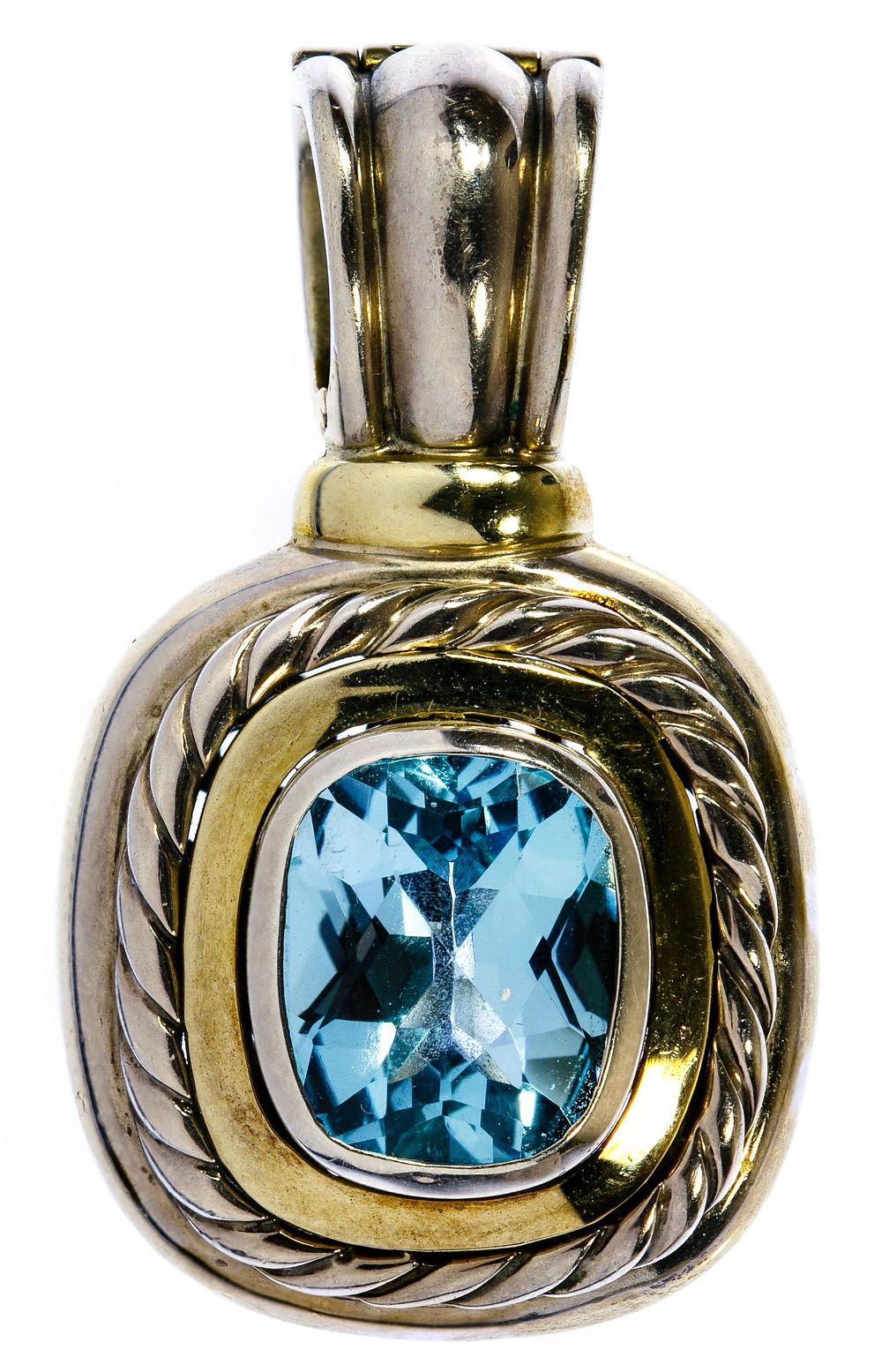 Lot 514: David Yurman 14k Gold and Sterling Silver Pendant