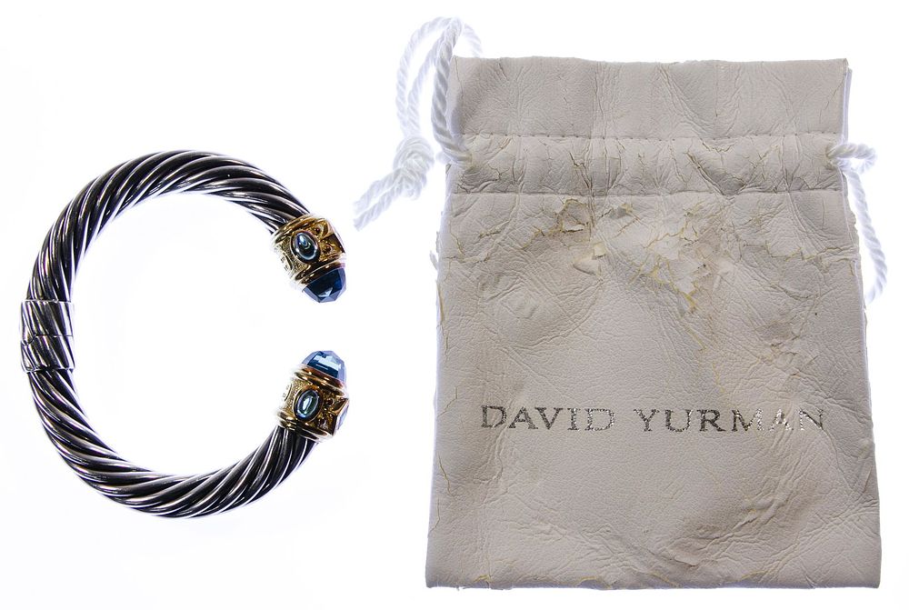 Lot 515: David Yurman 18k Gold and Sterling Silver Bracelet