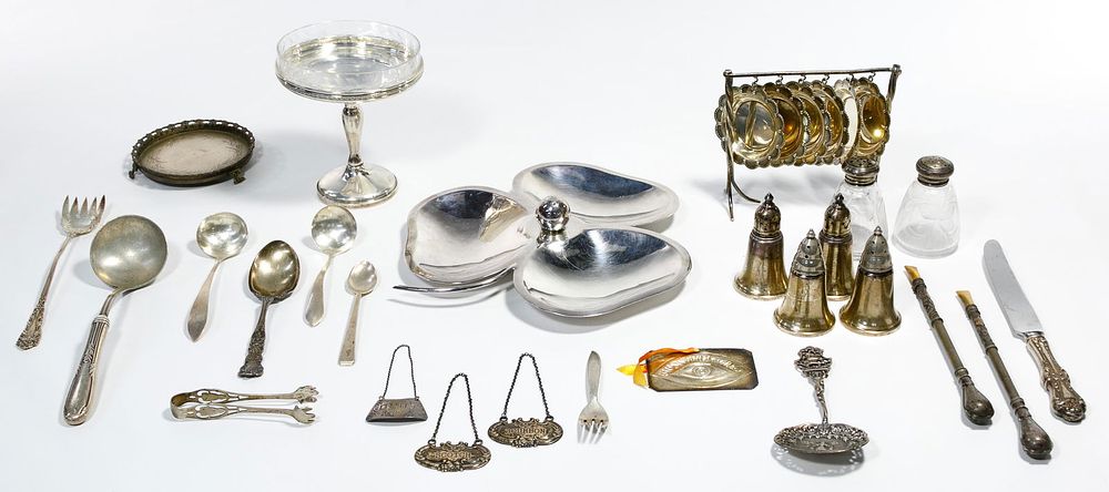 Lot 558: Sterling Silver and European Silver (800) Hollowware