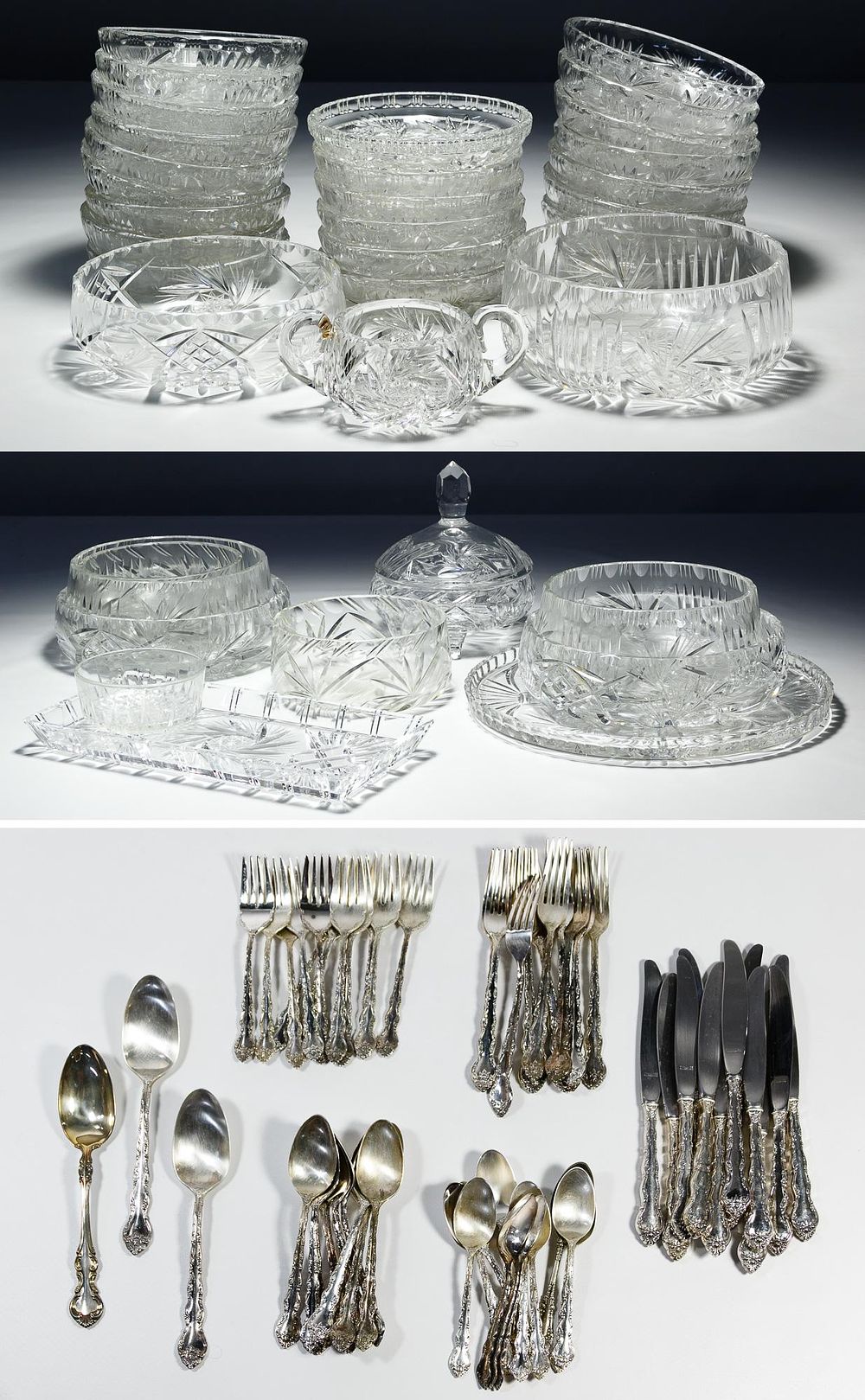 Lot 564: Wallace 'Abby Rose' Silverplate Flatware