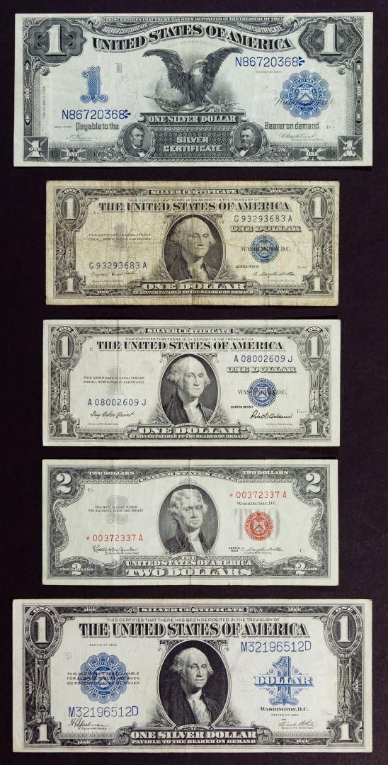 Lot 571: 1899 $1 'Black Eagle' Silver Certificate