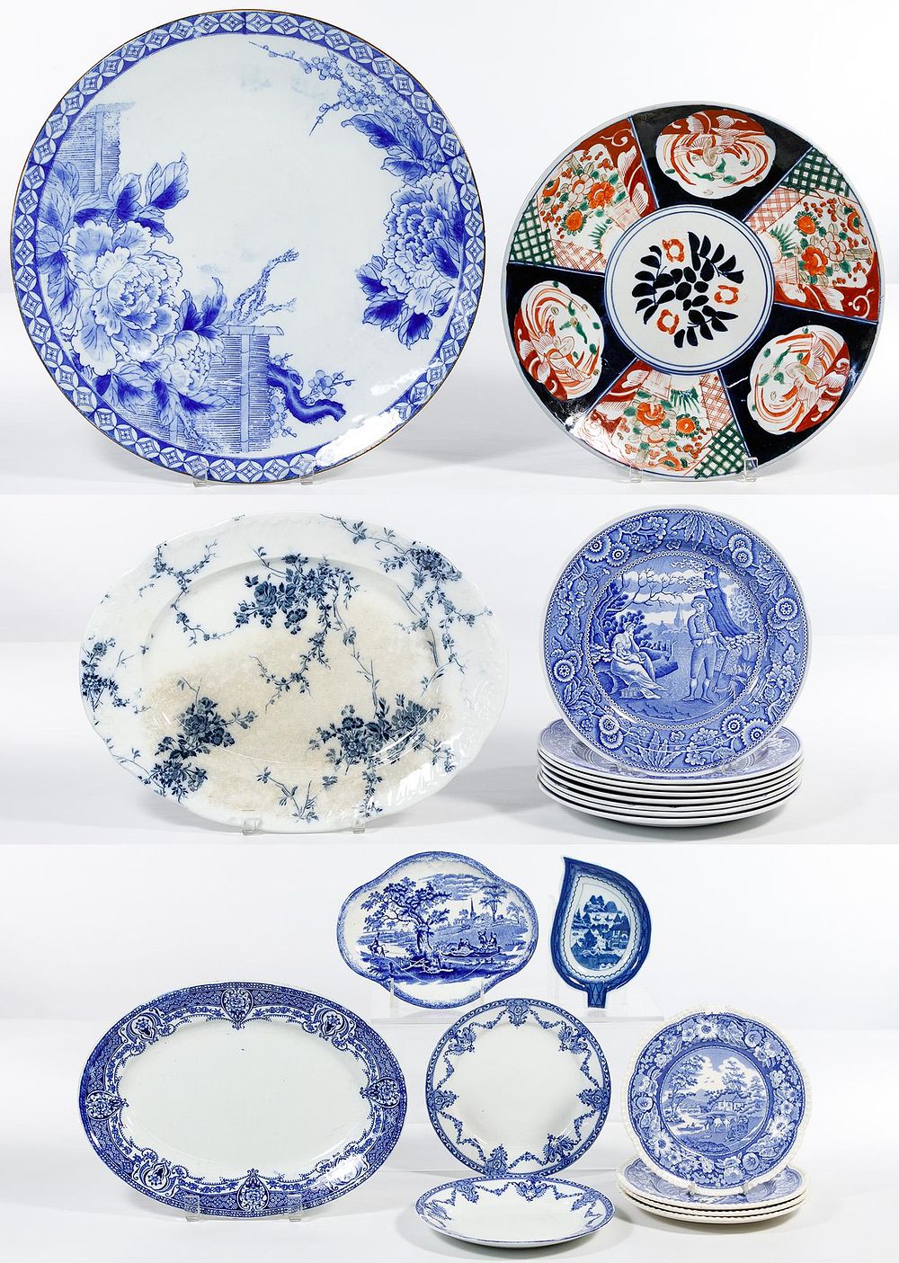 Lot 153: Asian and English Plate and Platter Assortment