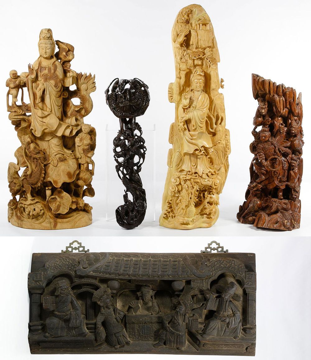 Lot 156: Asian Carved Wood Figure Assortment