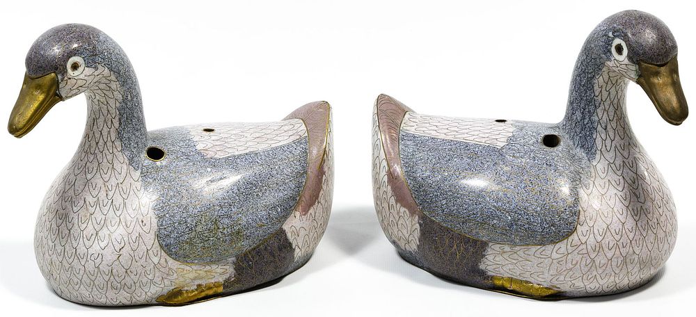 Lot 160: Asian Cloisonne Ducks
