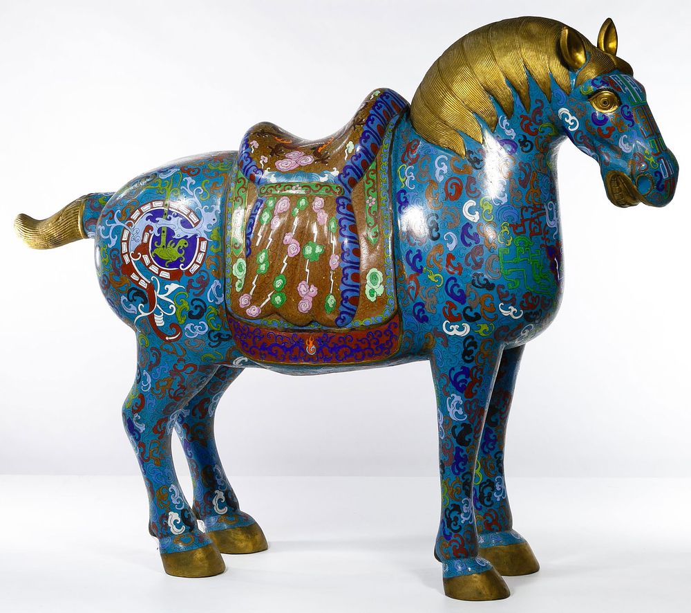 Lot 161: Asian Cloisonne Horse