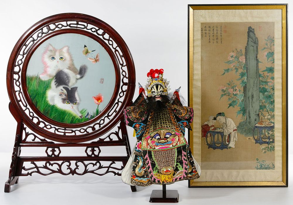 Lot 167: Asian Embroidered Fabric Assortment