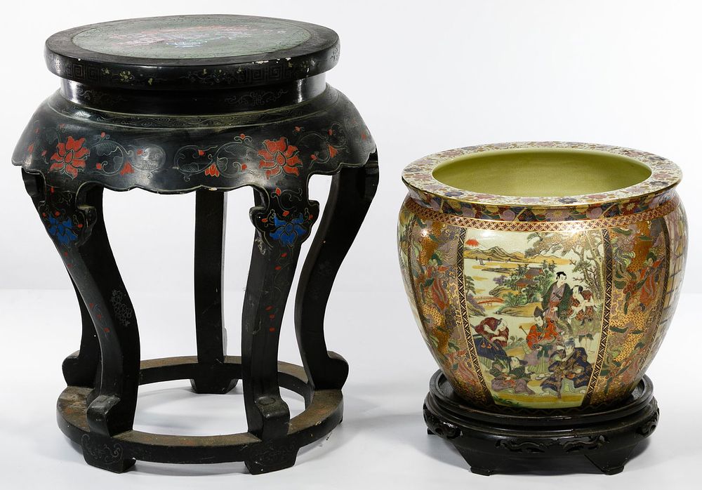 Lot 177: Asian Planter and Table