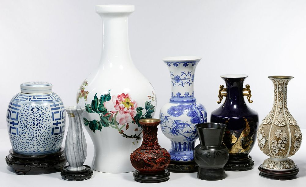 Lot 193: Asian Vase Assortment