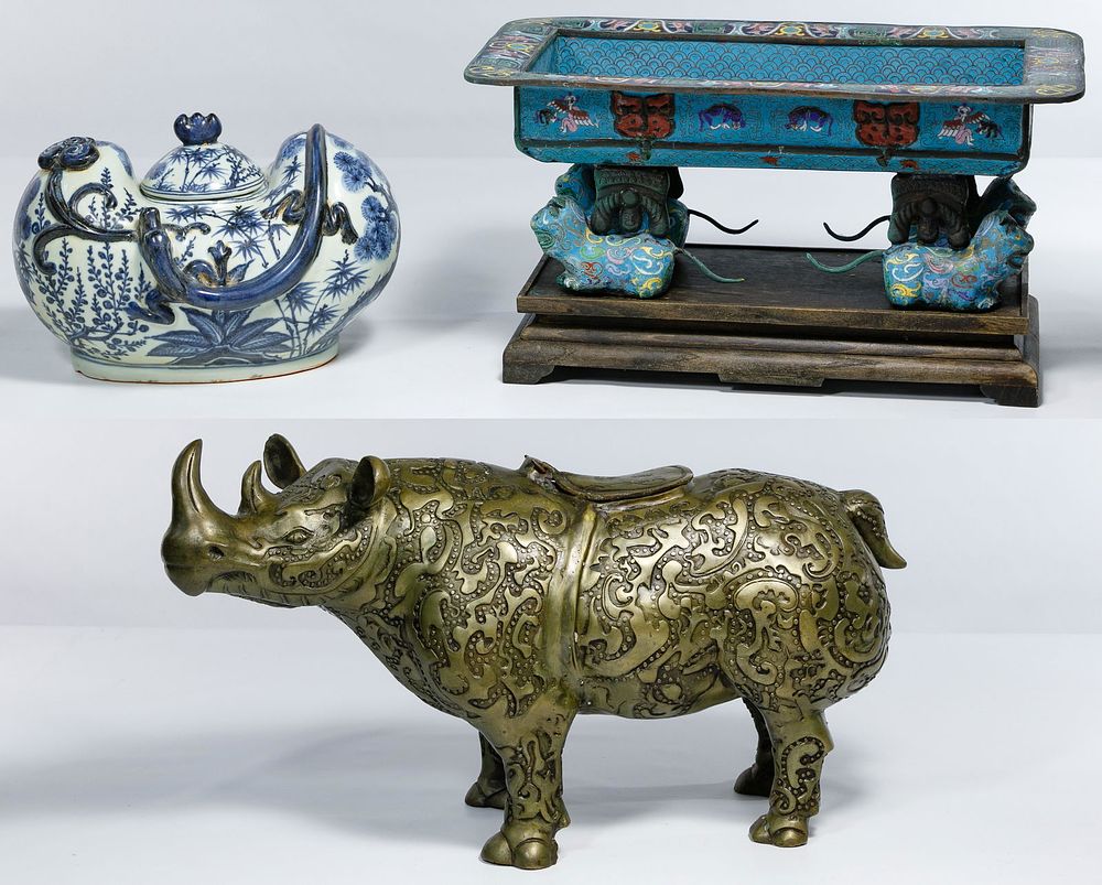Lot 200: Chinese Cloisonne and Bronze Assortment