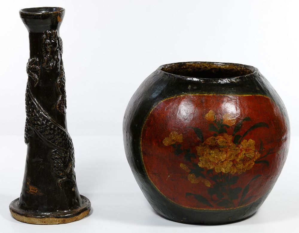 Lot 209: Chinese Song Style Dragon Candle Stand
