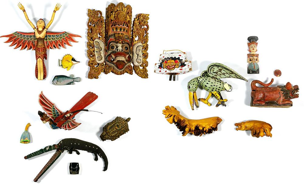 Lot 219: Indonesian Carved Figural Assortment