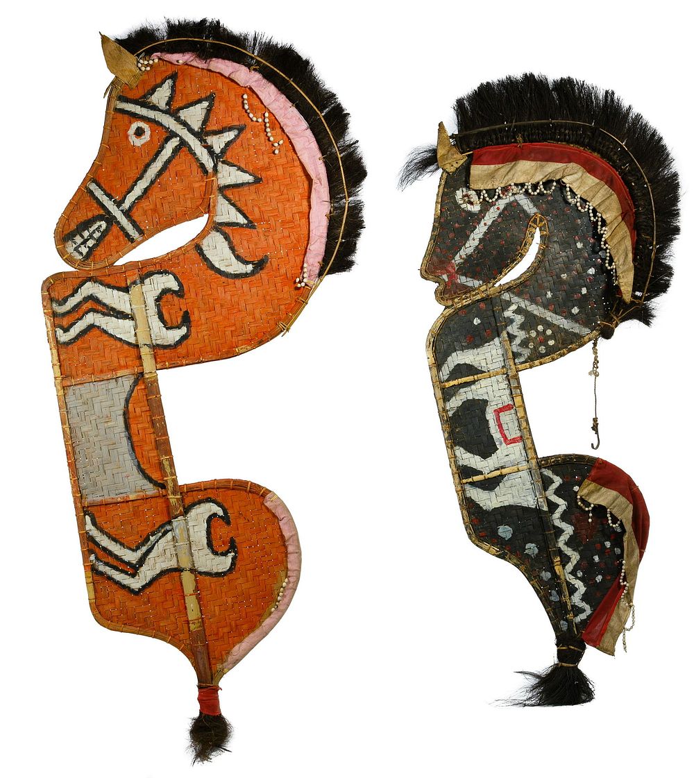 Lot 221: Indonesian Woven Splint Hobby Horses