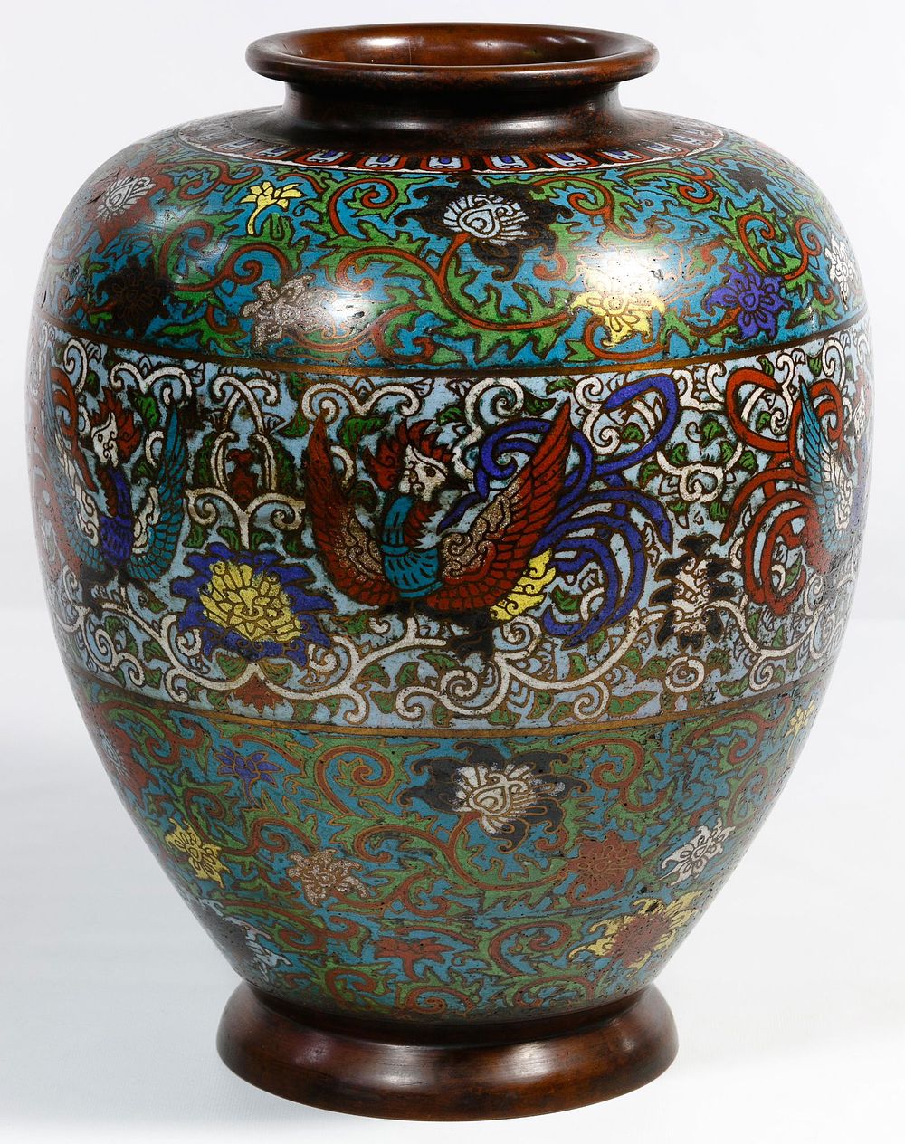 Lot 222: Japanese Cloisonne Vase Attributed to Chuzo Fukushima