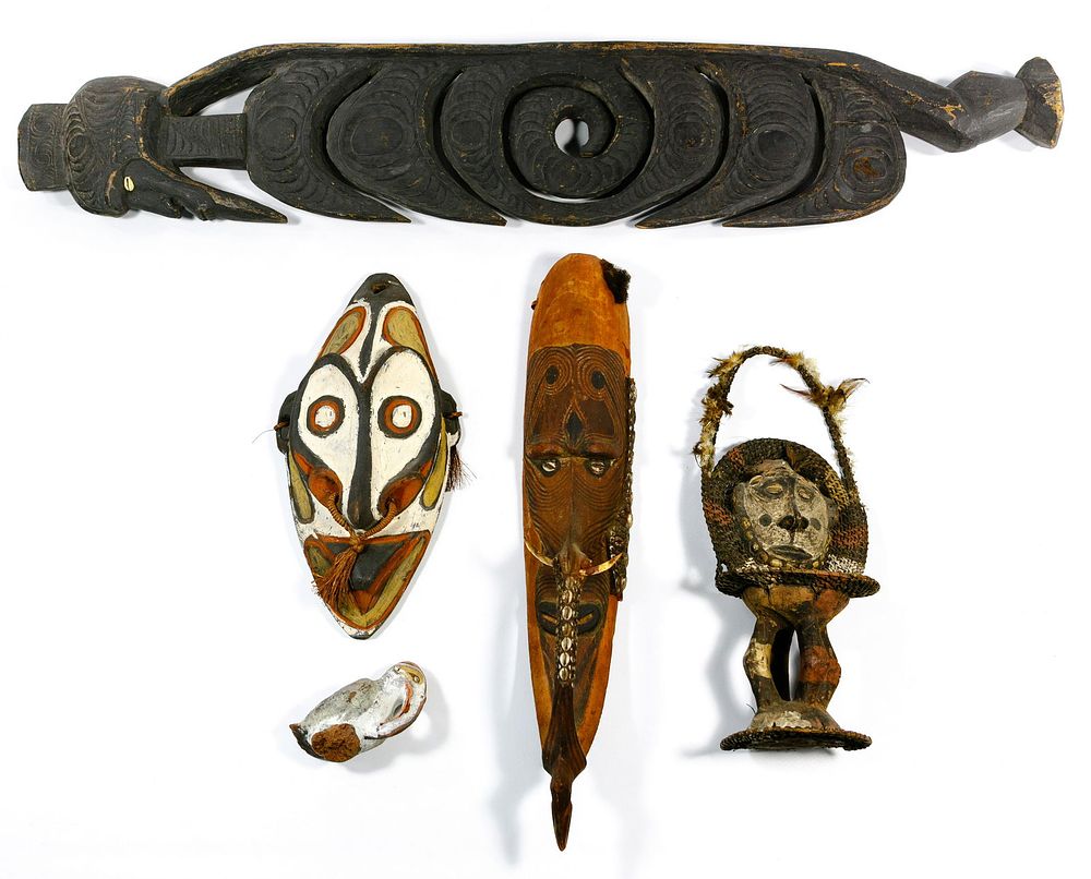 Lot 223: New Guinea Carved Decorative Assortment