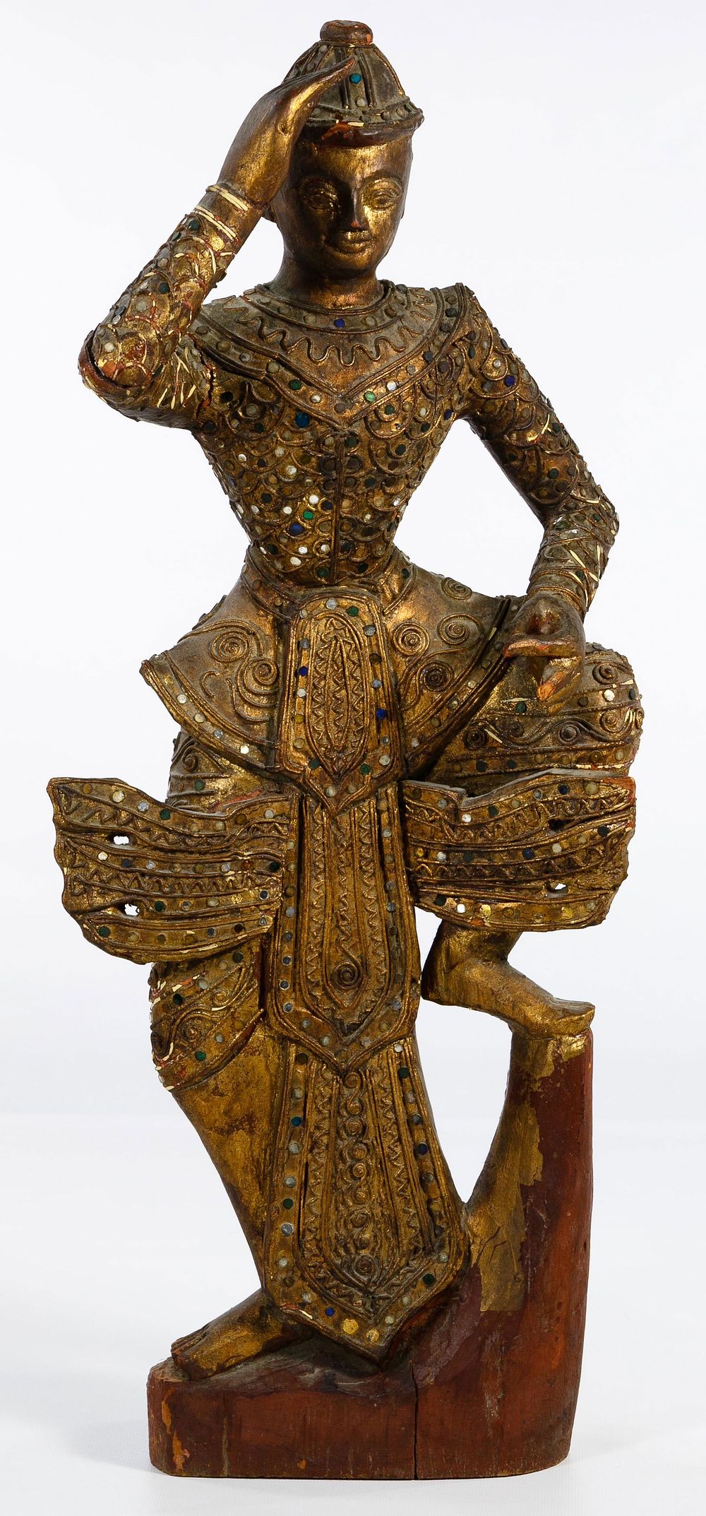 Lot 225: Thai Gilt Wood Sculpture