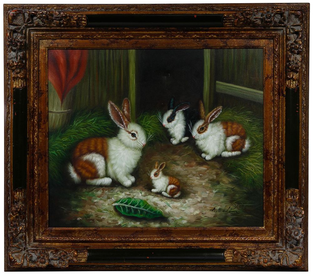 Lot 243: A. Eelam (American, 20th Century) Oil on Canvas
