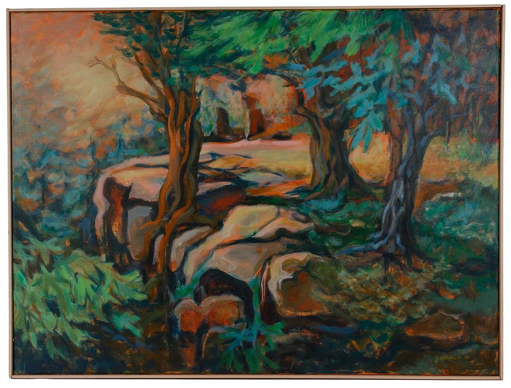 Lot 249: Jean Devaud (American, 1928-2015) 'Top of the Dalles'