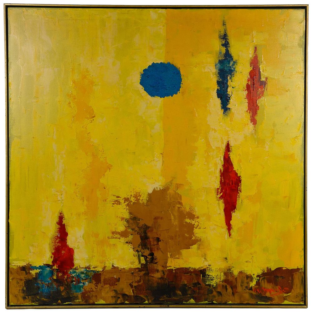 Lot 251: Unknown Artist (American, 20th Century) Abstract Oil on