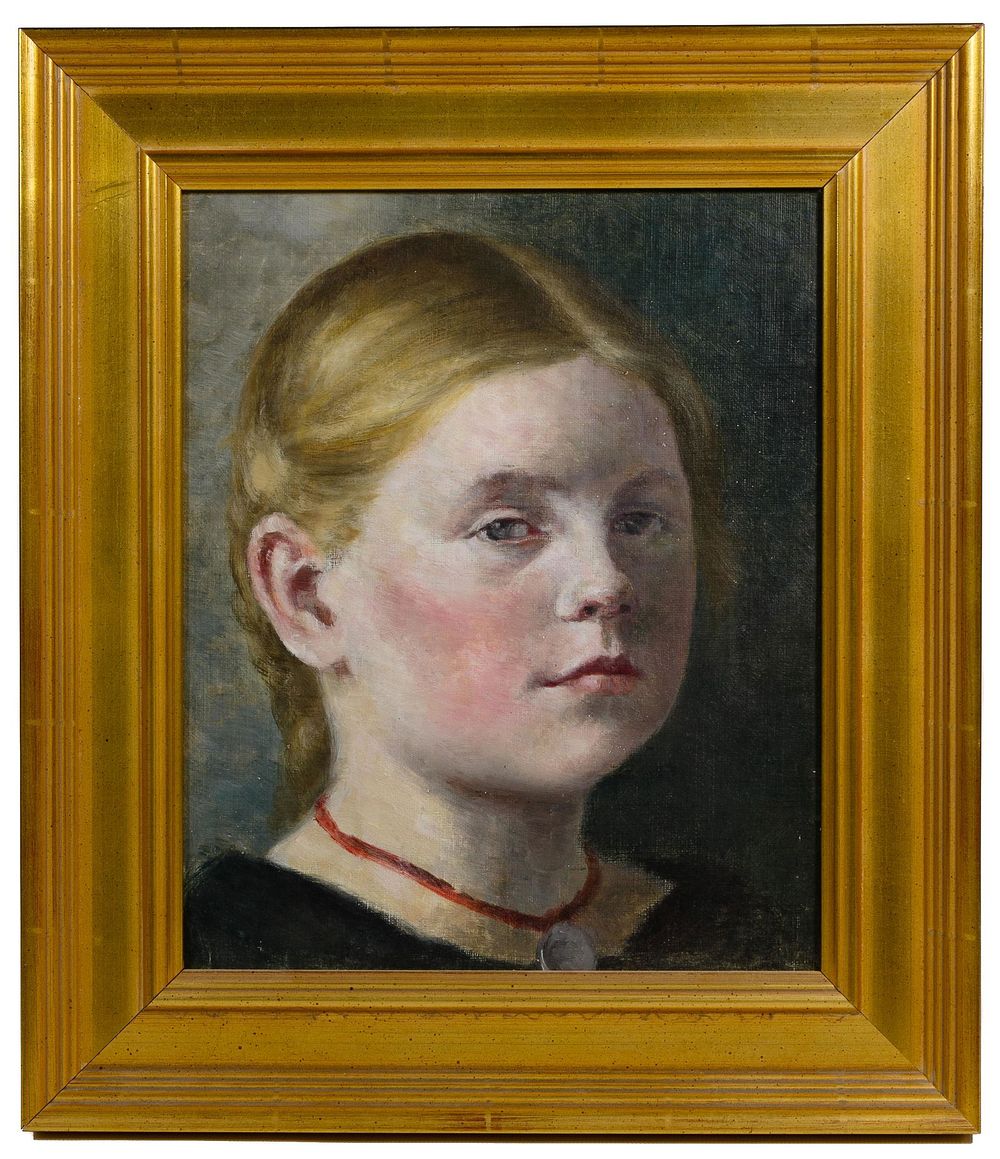 Lot 252: Unknown Artist (American, 20th Century) Portrait Oil on