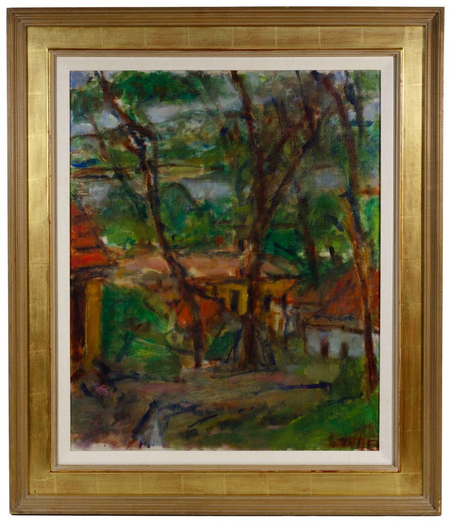 Lot 262: Bela Czobel (Hungarian, 1883-1976) 'View of Szt. Endre'