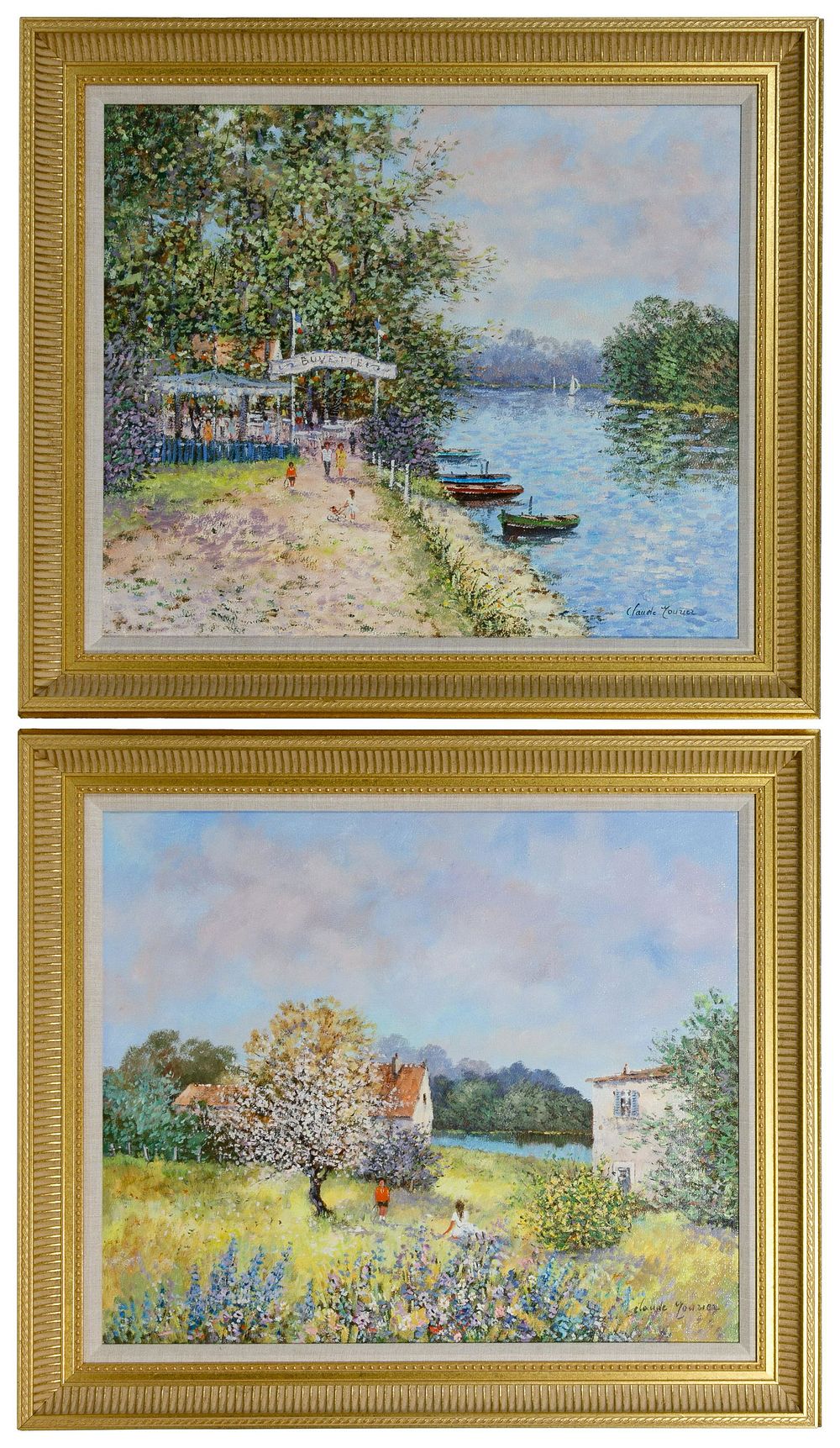 Lot 271: Unknown Artist (French, 20th Century) Oils on Canvas