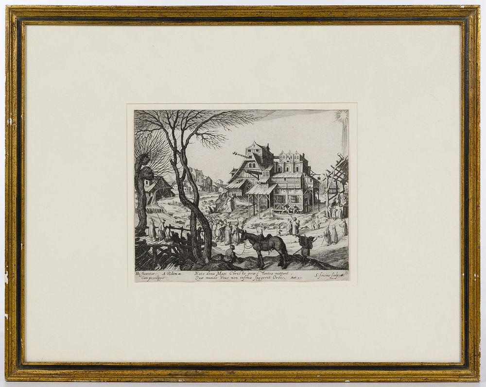Lot 284: Simon Frisius (Dutch, c.1570-1628/29) 'The Arrival of