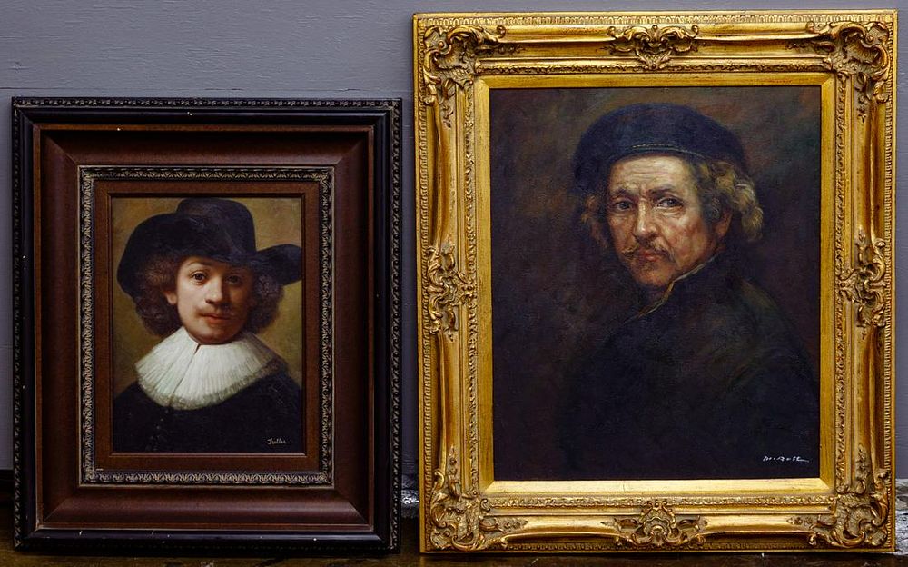 Lot 292: (After) Rembrandt van Rijn (Dutch, 1606-1669) Copy Oils