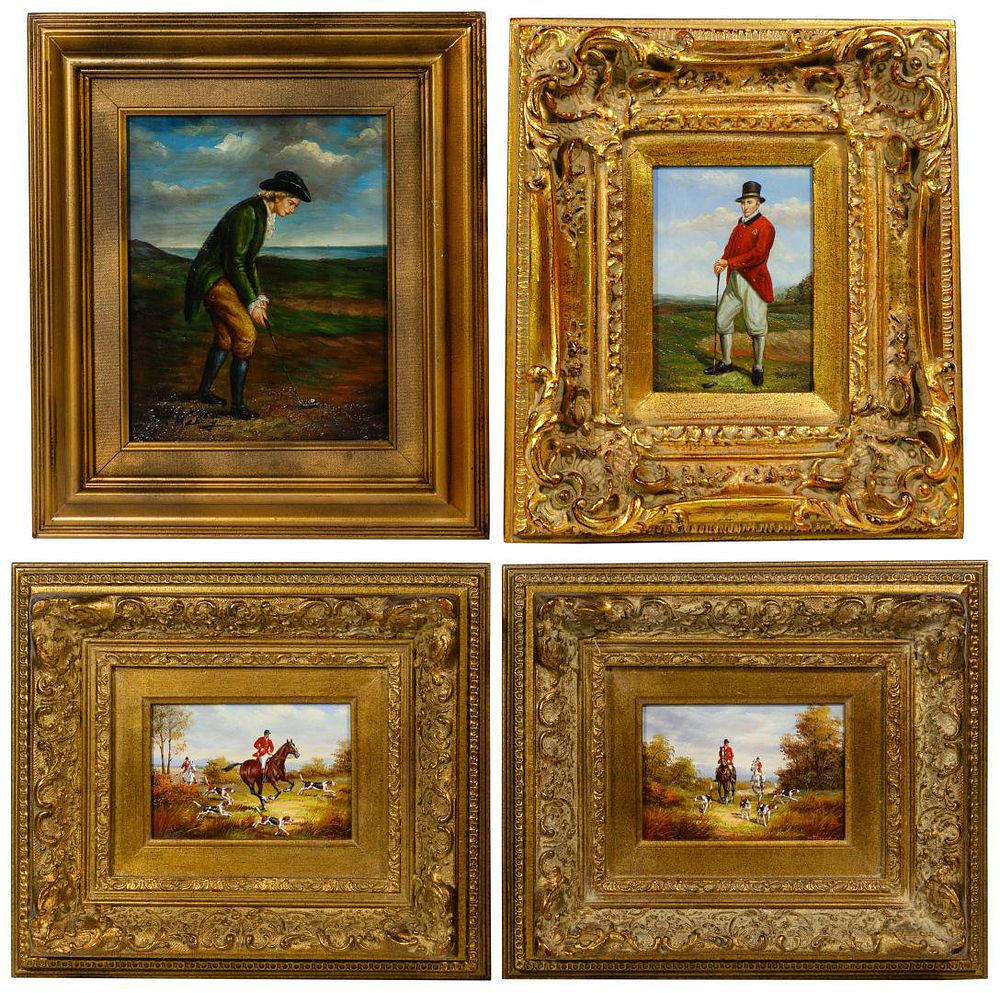 Lot 304: Framed Oil on Board Artwork Assortment