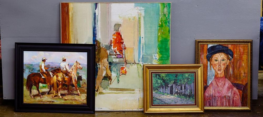 Lot 313: Oil on Canvas Assortment