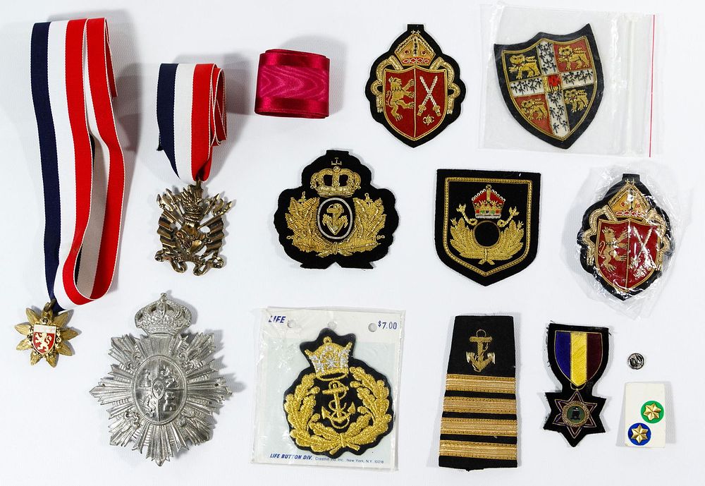 Lot 347: Military Medal and Patch Assortment