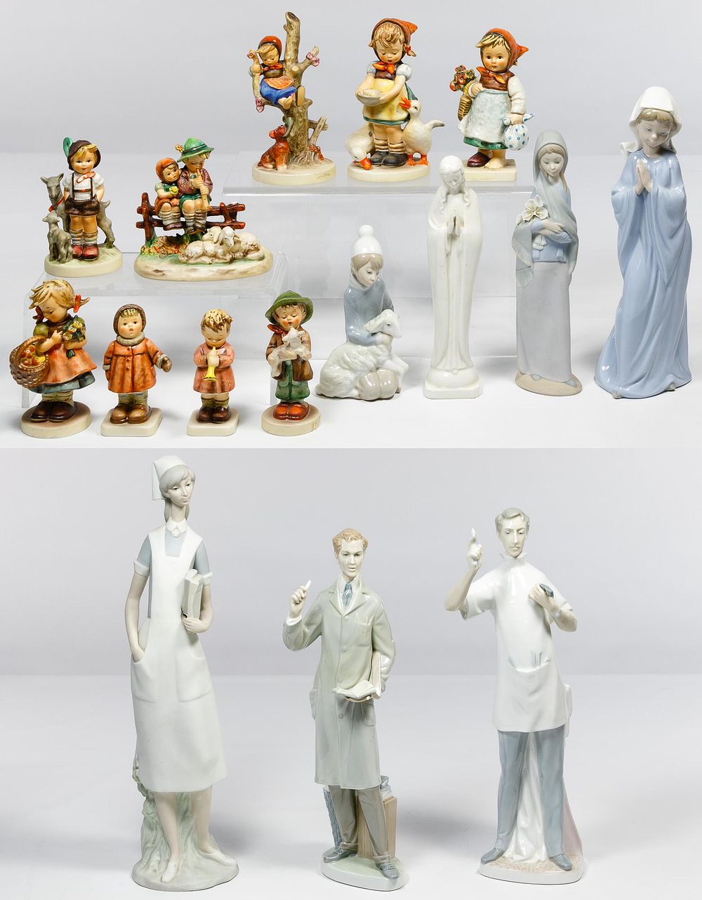 Lot 361: Lladro and Hummel Figurine Assortment