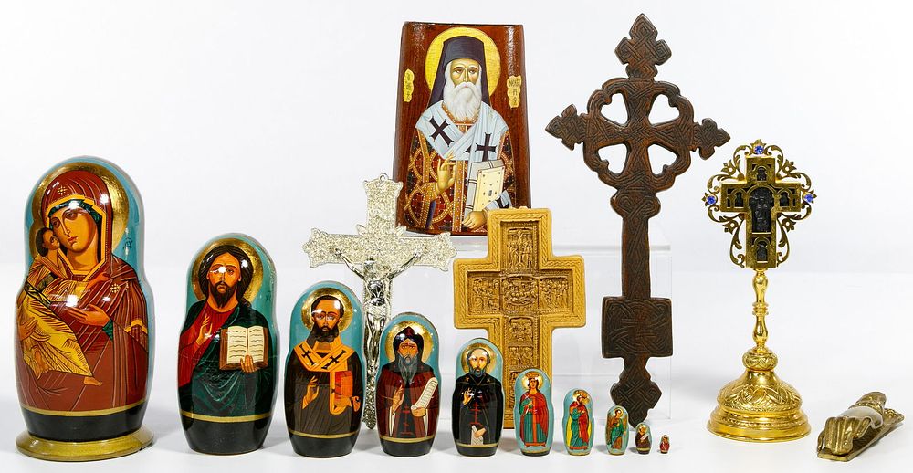 Lot 371: Religious Object Assortment