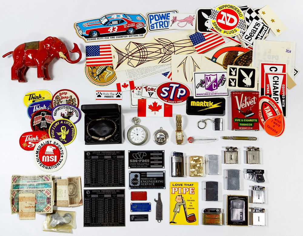 Lot 373: Lighter and Ephemera Assortment