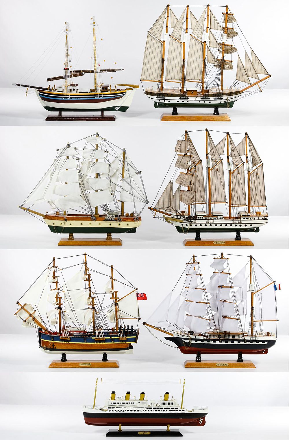 Lot 377: Wood Model Ship Assortment