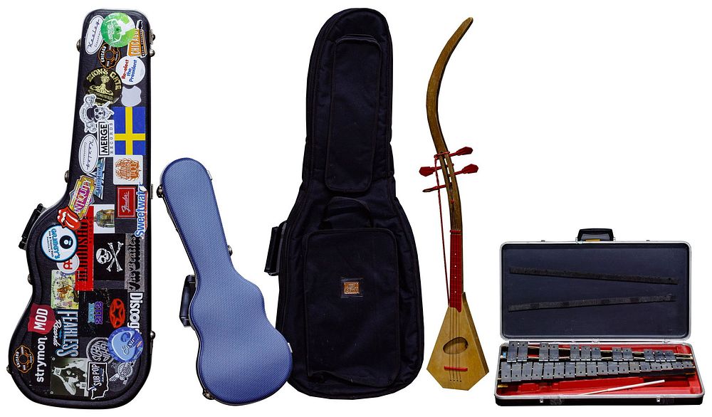 Lot 393: Guitar Case and Musical Instrument Assortment