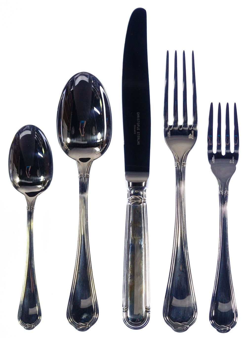 Lot 396: Christofle 'Oceana' Sterling Silver Flatware Service
