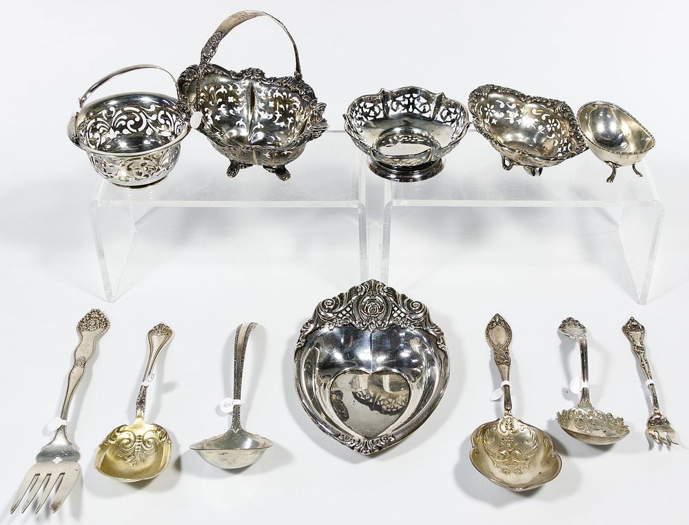 Lot 404: Sterling Silver Flatware and Hollowware Assortment