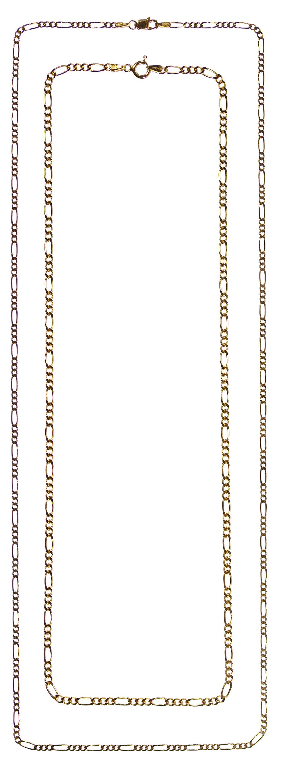 Lot 420: 18k Gold Marine Link Necklaces