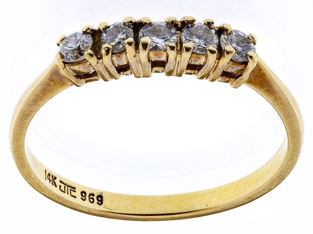 Lot 455: JTC (Zales) 14k Gold and Diamond Ring