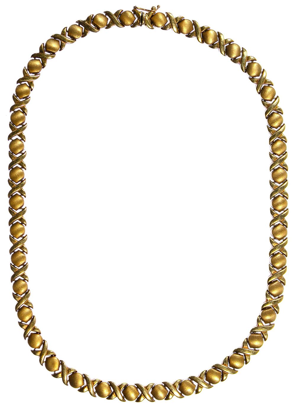Lot 456: 14k Gold Hugs-and-Kisses Necklace