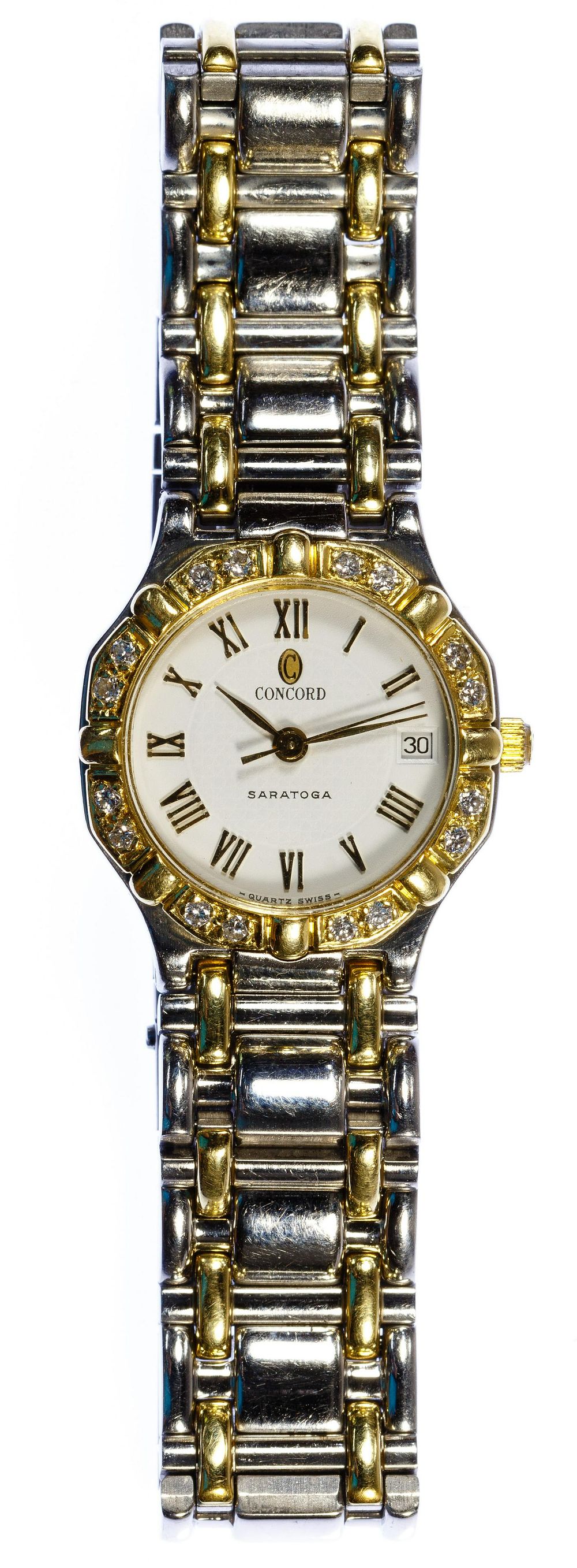 Lot 497: Concord 'Saratoga' 18k Gold, Stainless Steel and