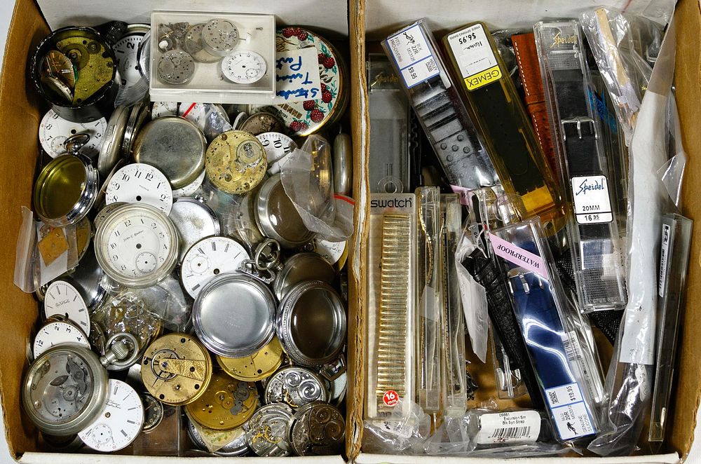 Lot 500: Pocket Watch and Wrist Watch Part Assortment
