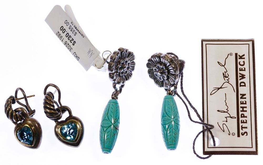 Lot 504: David Yurman and Stephen Dweck Sterling Silver Pierced