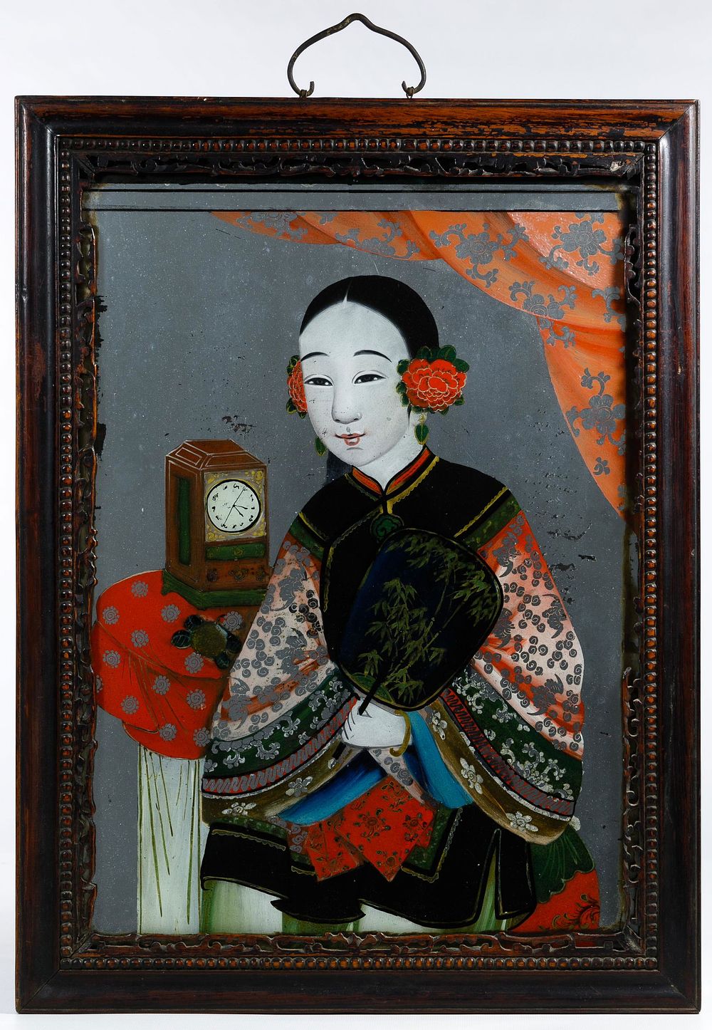 Lot 179: Chinese Late Qing Dynasty Reverse Glass Painting