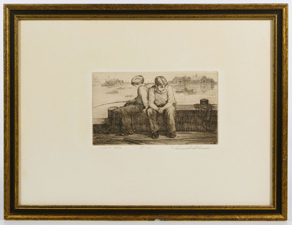Lot 183: Lionel Reiss (American, 1894-1988) 'Fisher Boys'