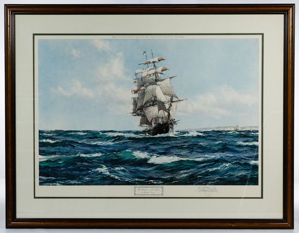 Lot 185: Montague J Dawson (English, 1890-1973) 'Up-channel the